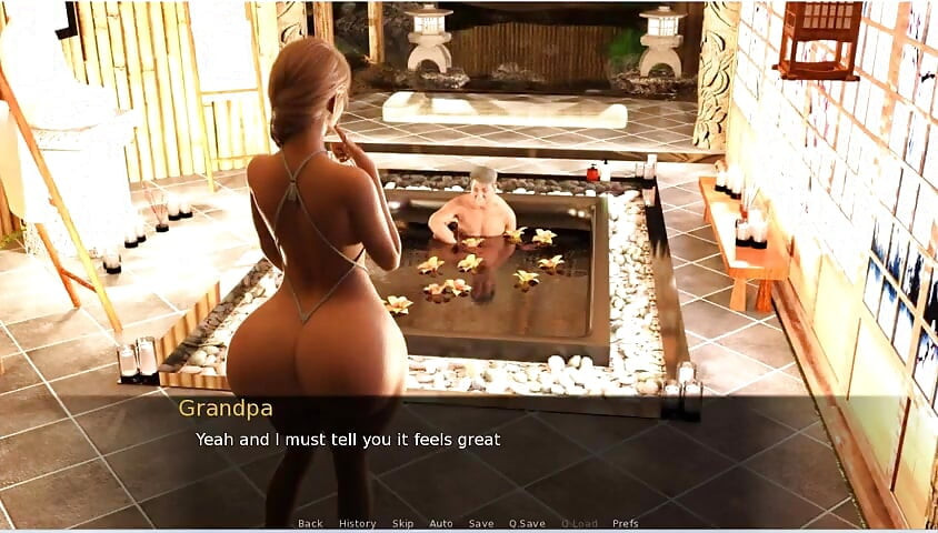 Grandpa's Visit - Gameplay - Roleplay - Hotspring with Grandpa