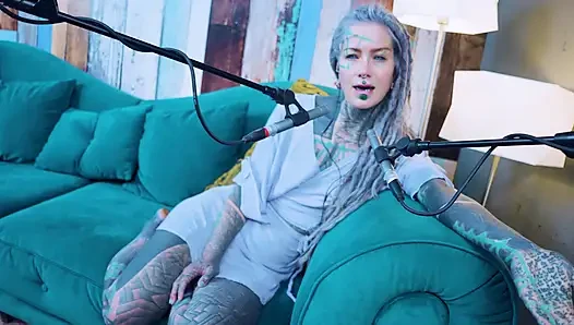 I talk about K - Kindness - ASMR podcast SFW talking goth skinny girl dreadlocks tattoo model inked girl