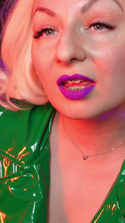 ASMR slowly lipstick tease