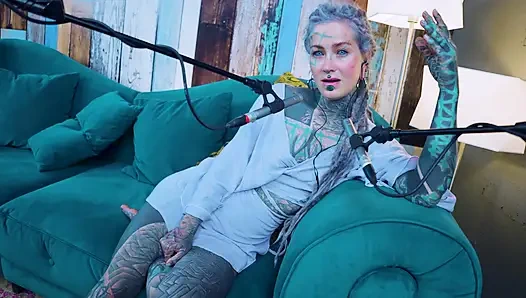 I talk about F - Fear - ASMR podcast SFW talking goth skinny girl dreadlocks tattoo model inked girl