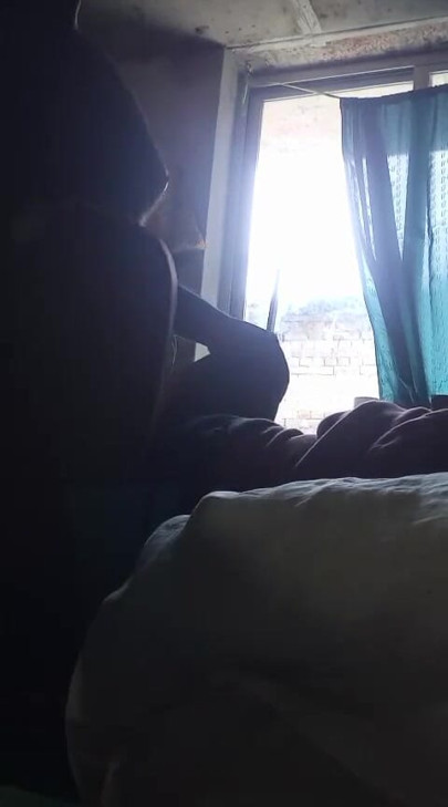 Aunty rubs her pussy after seeing my penis and then takes my penis inside. | Clip 1