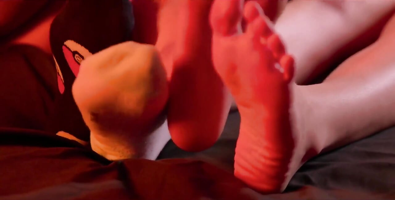 Fair-skinned, Tattooed Girls Rubbing and Licking Each Other's Little Feet.