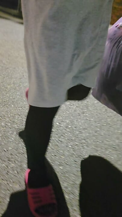 pantyhose flashing public