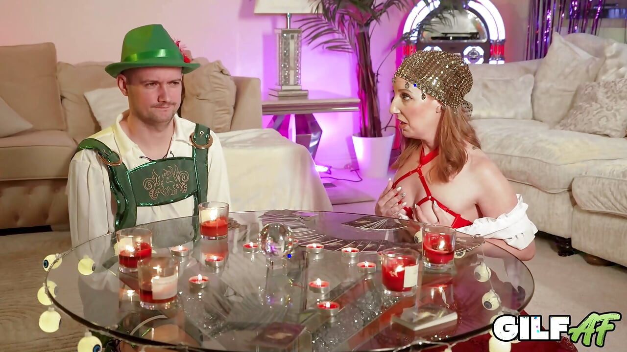 GilfAf- GILF Psychic Match Red Fucks The Bad Luck Out Of Sam Bourne