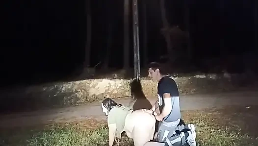 Outdoor sex with a mature