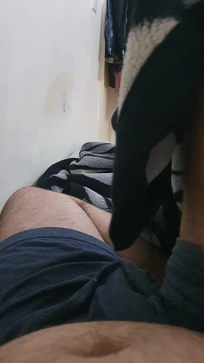 Step mom caught step son jerking off under blanket
