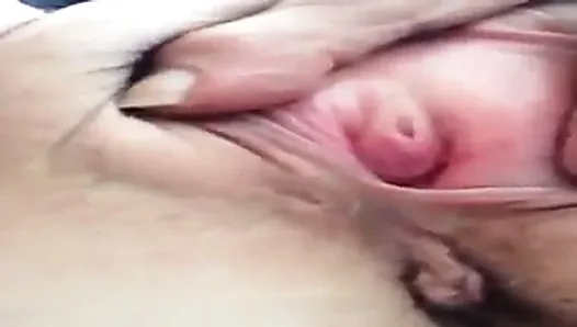 Granny rubs her wet pussy