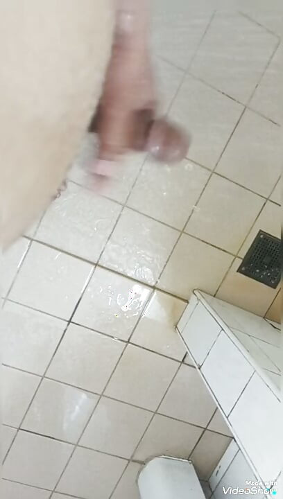 Penis handjob and shower