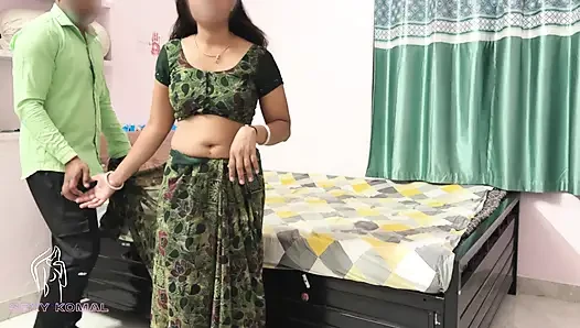 Komal started to leave the land standing on her old couch and then