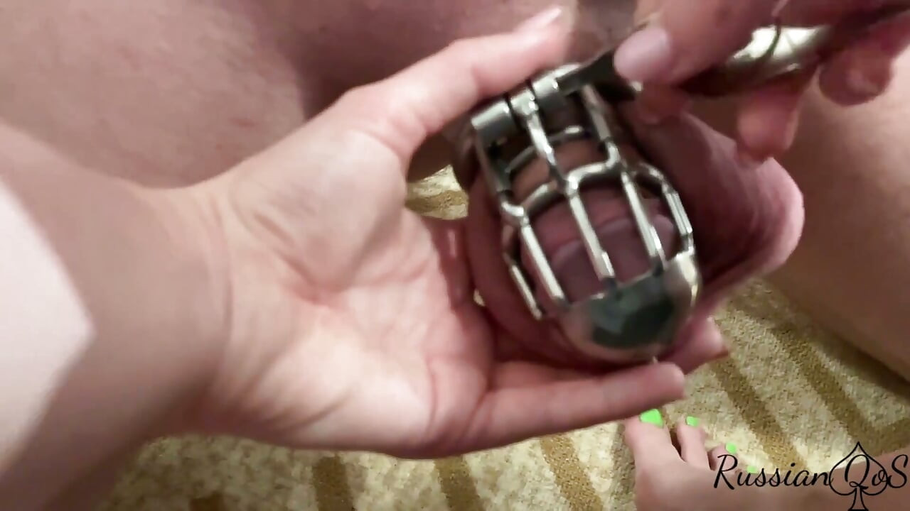 Ruined Orgasm After Being Locken in Chastity for a Months! Ruined on Feet