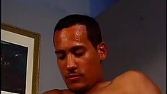 Two chocolate skin studs fuck each other hardcore