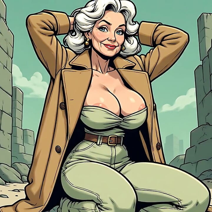 Granny and Mature Cleavage and Tits Art