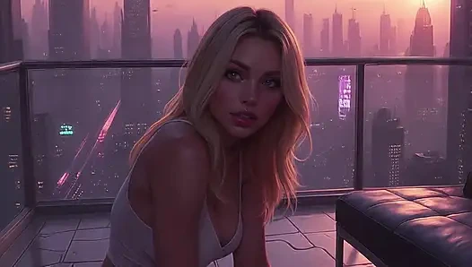 Cloud Level Olivia in the Future Suggestive Teasing showing her Ample Cleavage Part 2