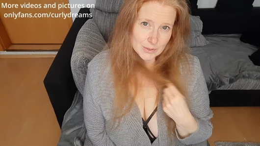 Curly_Dreams minyak untuk toket besarku - toket besarku dicrot di dalam