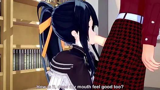 Akeno gibt mir einen blowjob in einer öffentlichen bibliothek - AUF DERER, DEREN NTR Madness Serie