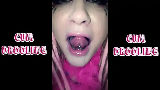 Cum drooling with slurping sounds extended