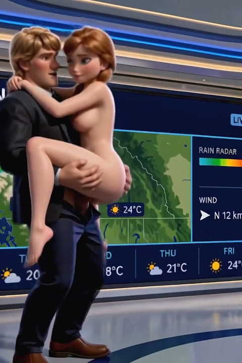 Anna Frozen News Forecast - She Gets Fucked Live on Air