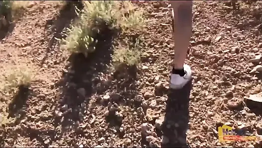 Sweet Young Pussy in the Open Desert