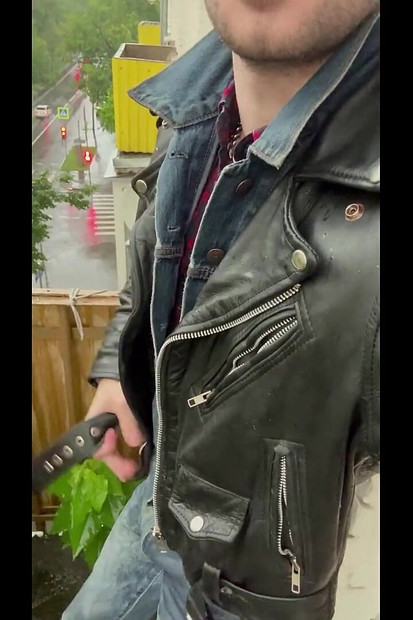 Kinkysirius Wet Rain Shower in Cowboy Outfit