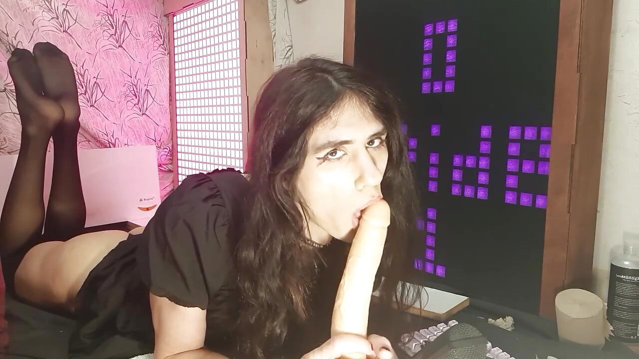 Licking your dick like its lollipop