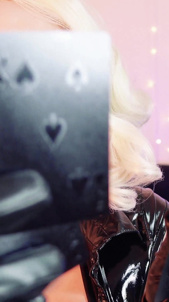 Stunning moment from "How many days will you be in chastity?? Card game from Mistress Arya Grander."