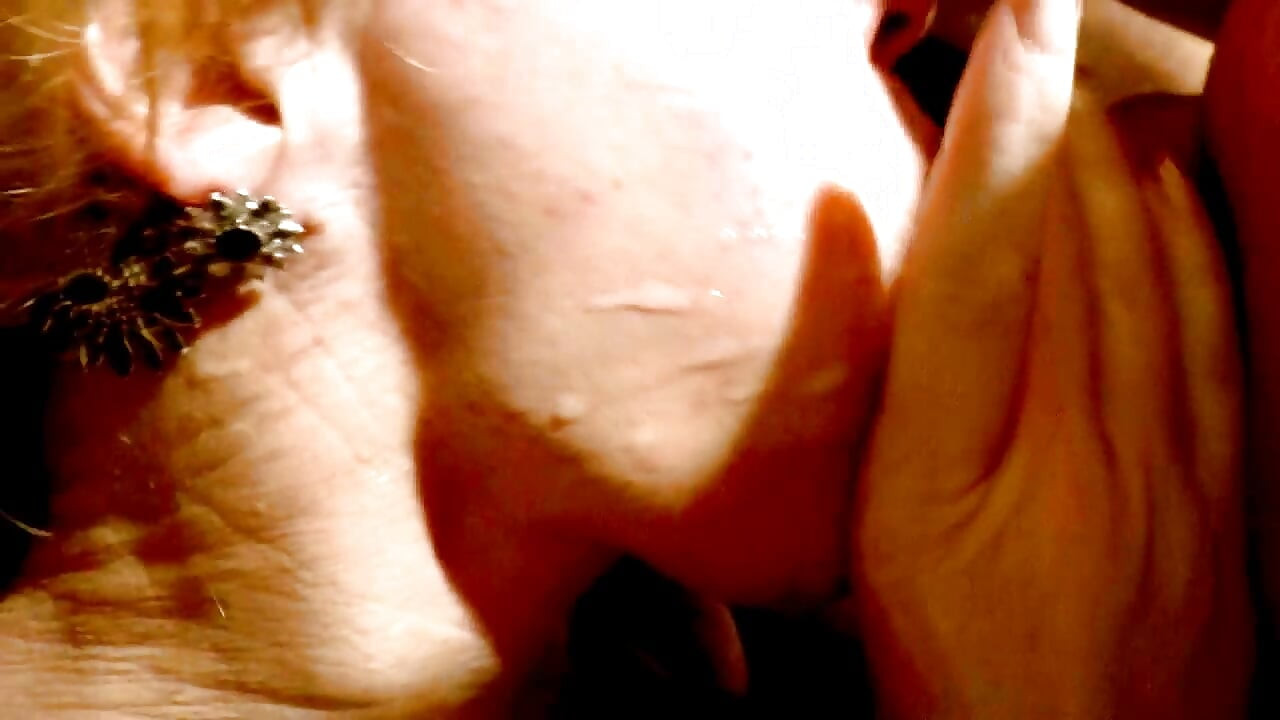 Swemature in fishnet stockings and high red heels, fucked from behind, sucking cock, spanked, fucked with dildo in both holes, swallowing greedy cum.