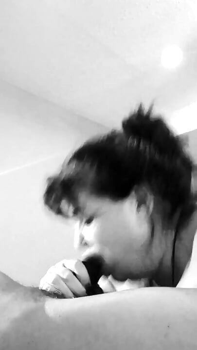 Sucking the Black off Stepdaddy's Dick