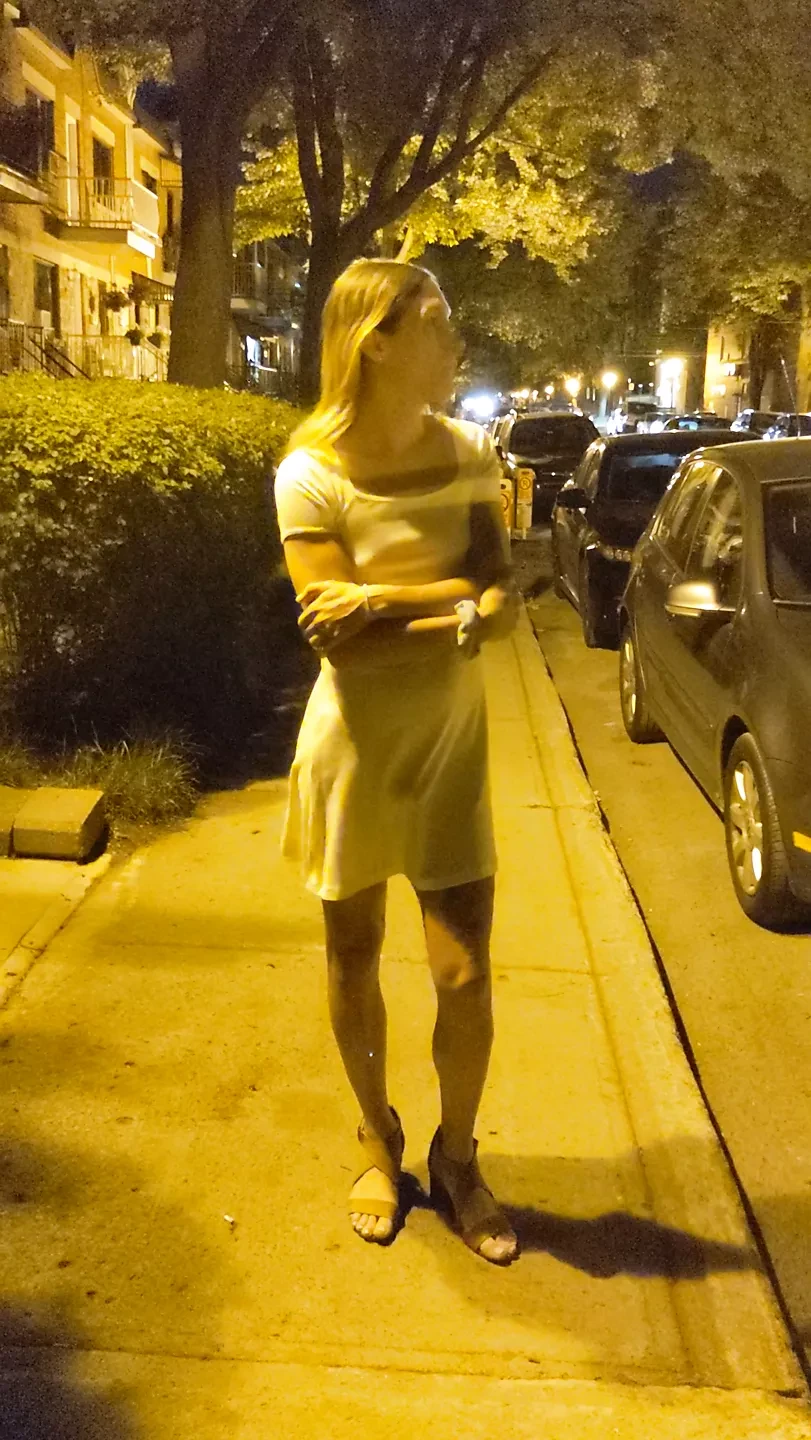 walking naked on the sidewalk
