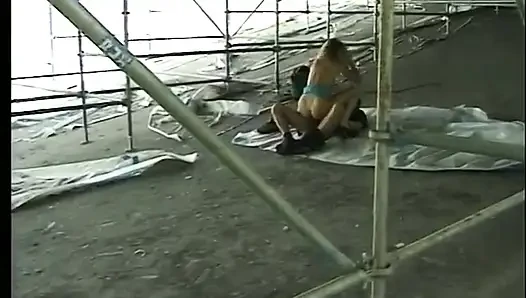 A girl, alone, with two perfect strangers