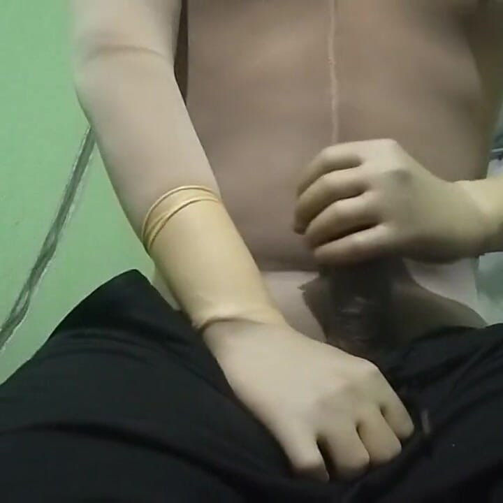 Masturbation and Sperm Ejaculation Wearing Two Condom