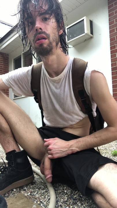 Wet boy wank
