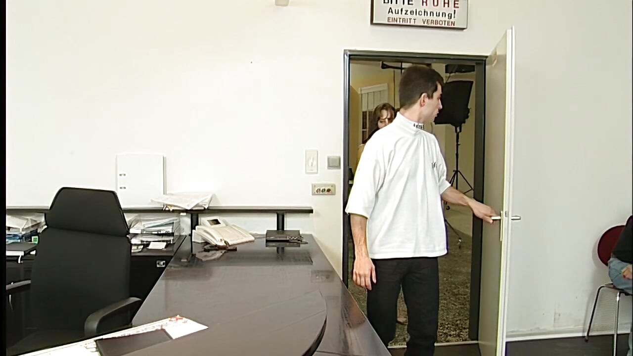Skinny Brunette Babe Fucked Hard in Office Affair