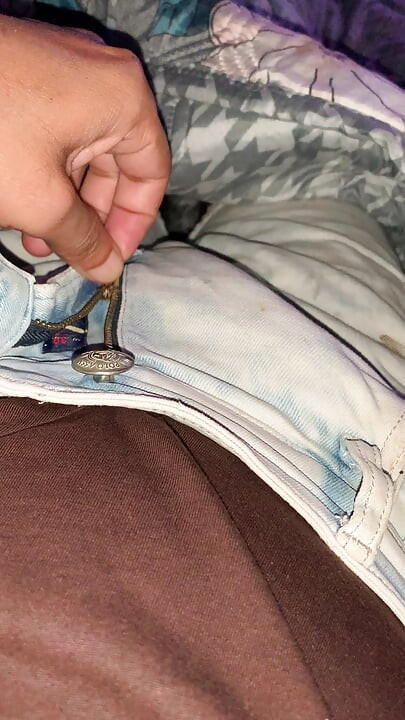 Step Sister watching her Stepbro stroking his dick