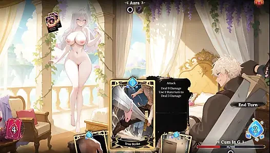 Aura 2 Lust of the Gods Hentai Game Ep.1 Stripping SEX battle with my GODDESS WIFE !