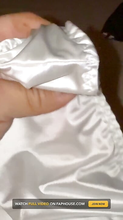 White Silky Panties Getting Drenched