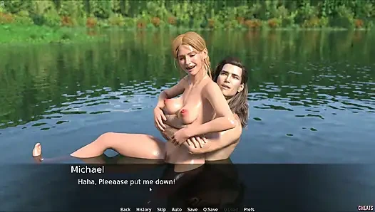 Step Sister Having Fun With Stepbro In The Lake Water