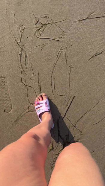 Walking on the beach