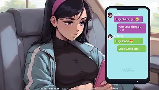My New Girlfriend Taboo Hentai Game Ep.33 Cute GF Is Sexting with Her Best Friend!