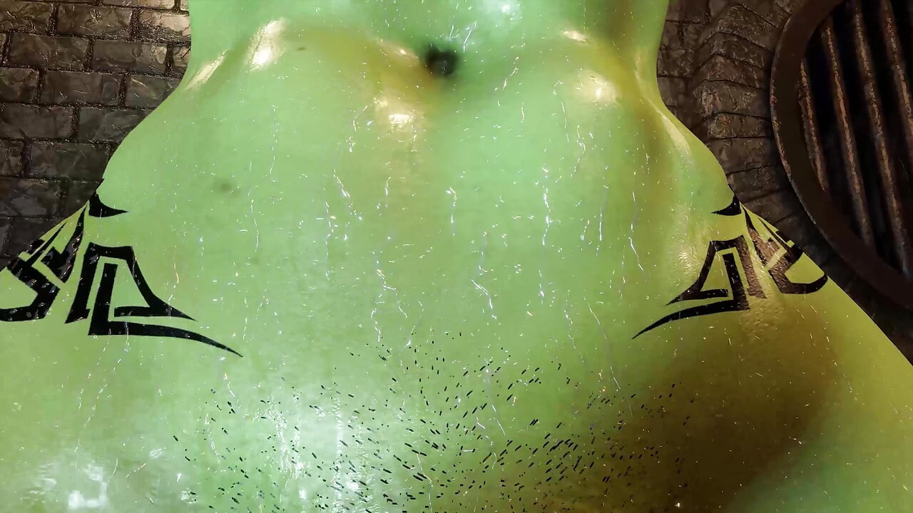 Futanari Orc BDSM głębokie gardło obciąganie.