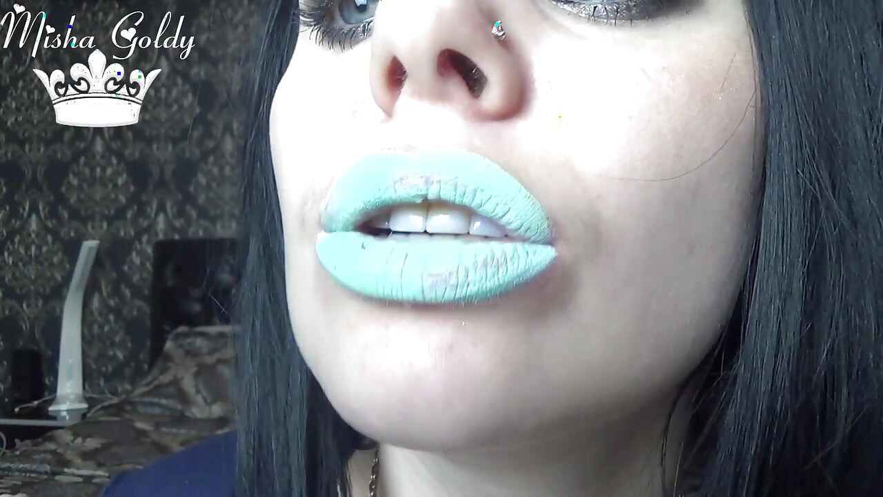 My glamorous blue lipstick