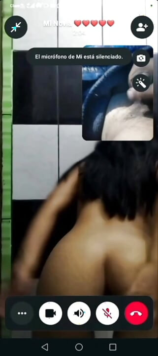 We made a video call with my friend's girlfriend and ended up