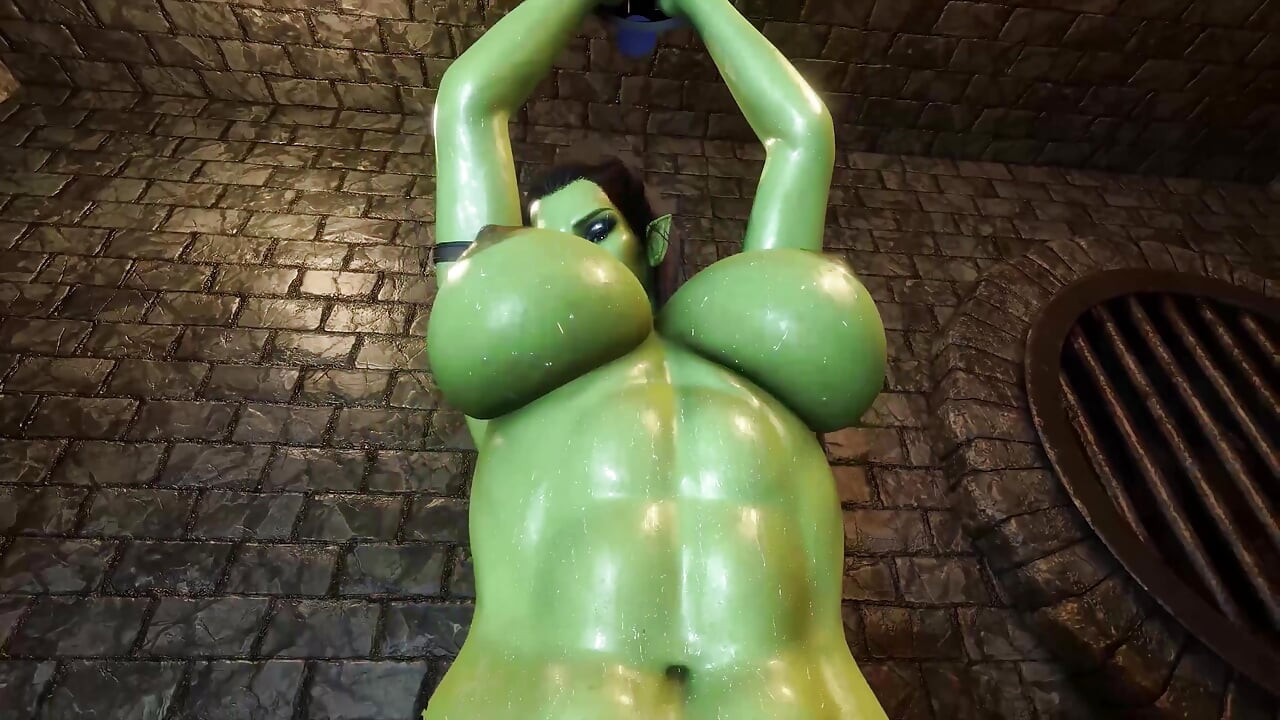Futanari Orc BDSM Deep Throat Blowjob.