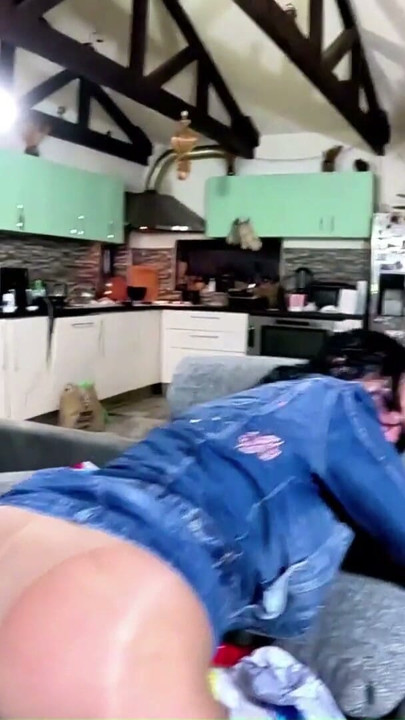 Dominant Denim MILF Beach Ball Fetish. Deepthroat, Popping, Doggy and Double Cum | Clip 1