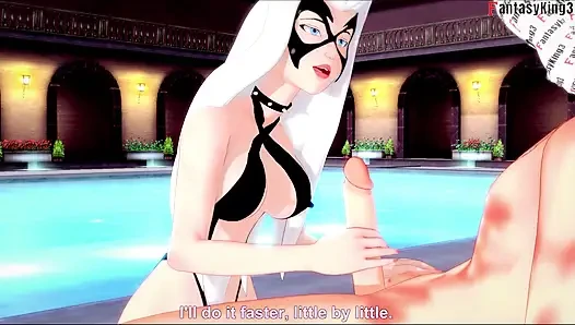 Felicia Hardy (Черная кошка) делает минет в бикини - Marvel