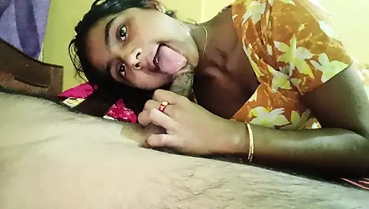 Desi indische ehefrau im gelben kleid reitet schwanz - selbstgedrehter blowjob & cowgirl-sex