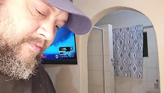 Cute red head has her pussy stretched by huge old mans cock