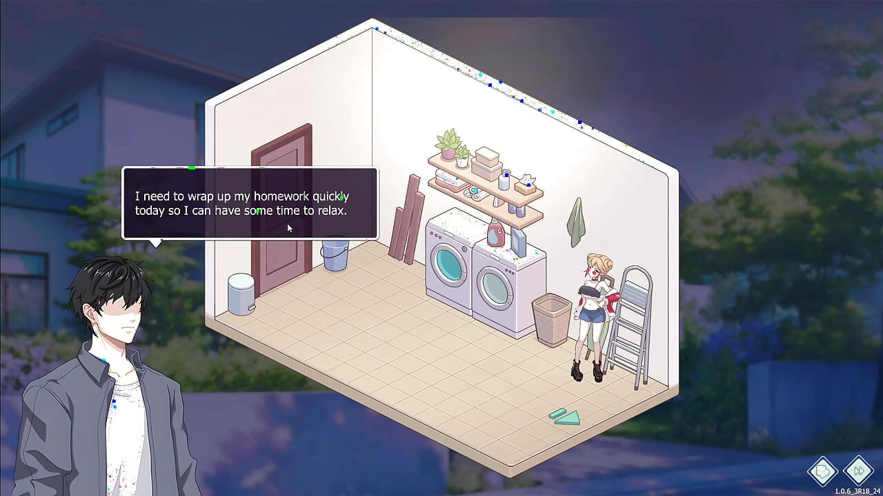 Happy student part 3! Washing machine sex!