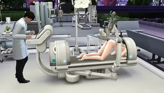Doctor can't resist beautiful patient. The Sims