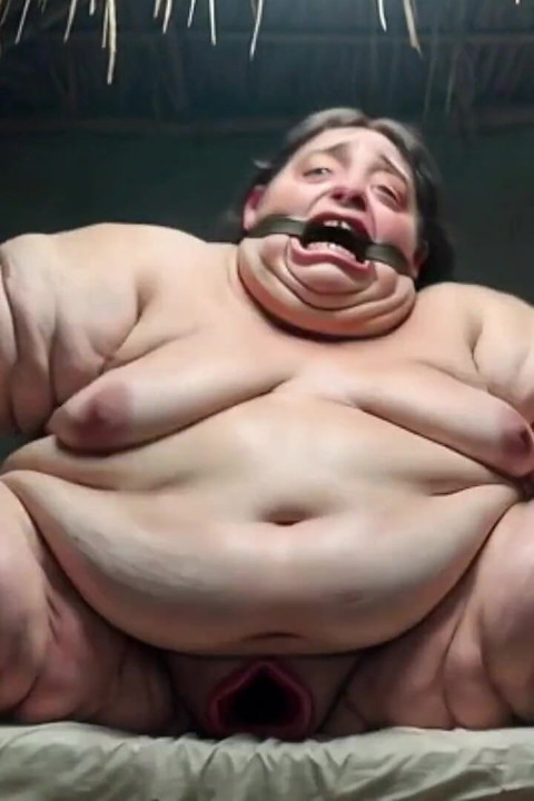 Desperate SSBBW in Rope Bondage - Dripping Fat Wide Pussy
