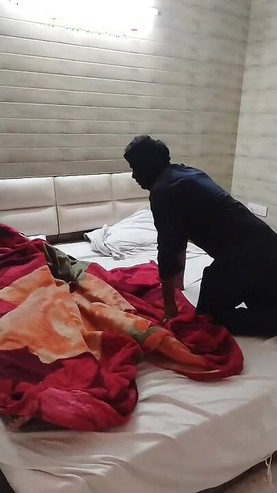 Fuck desi indian horny milf step mom  in hotel room while father watching